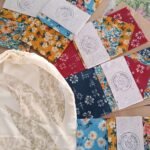 Paquetes surtidos de Telas enceradas para alimentos y un costalito de manta con ecoprint
